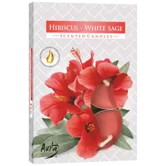 Set 6 pastile lumanari parfumate Bispol - Hibiscus White Sage
