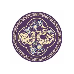 Abtibild sticker Feng Shui cu prietenii secreti – Dragon si Cocos 2024 – mic