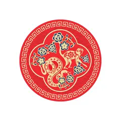 Abtibild sticker Feng Shui cu prietenii secreti – Sarpe si Maimuta 2024 – mic