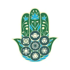 Abtibild sticker Feng Shui pentru forta vitala cu Mana lui Hamsa 2024 – mic