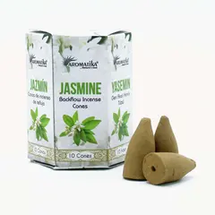 Conuri parfumate fumigatie Aromatika Tamaie Masala Backflow - Iasomie, 10 bucati