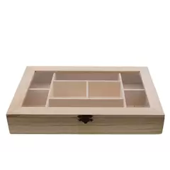 Cutie din lemn pentru depozitare cu compartimente, 30cm x 20cm