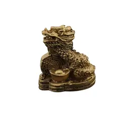Statueta Feng Shui Dragon cu harta Bagua din rasina - 3cm