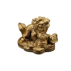 Statueta Feng Shui Dragon cu ru yi din rasina - 5cm