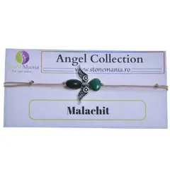 Bratara Therapy Angel Collection Malachit natural, 6-8mm