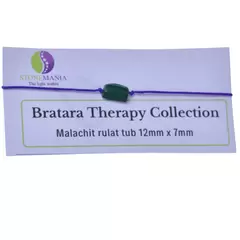 Bratara Therapy Collection Malachit rulat tub 12mm x 7mm