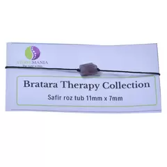 Bratara Therapy Collection Safir roz tub 11mm x 7mm