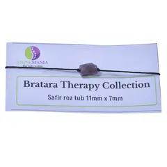 Bratara Therapy Collection Safir roz tub 11mm x 7mm