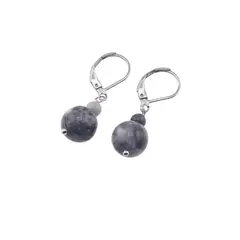 Cercei cu agatatoare sodalit A+, sfere 10mm si 4mm