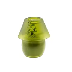 Lumanare din parafina verde model lampa, 9cm