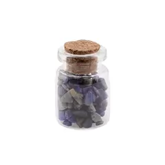 Sticla cu cristale naturale Sodalit chips 3-6mm, 3cm