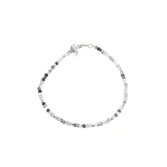 Bratara Cuart Turmalinat discuri fatetate cu Argint 925, 3mm