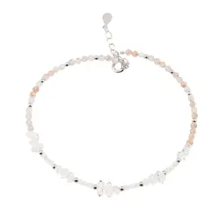Bratara unicat cu Diamant Herkimer, Piatra soarelui si Cristal de stanca, argint 925