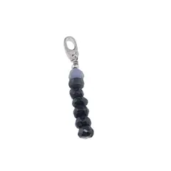 Pandantiv cristale naturale Safir discuri fatetate cu argint 925