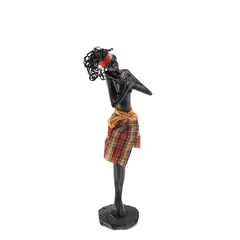 Statueta neagra silueta feminina africana 26cm x 6cm, model 2