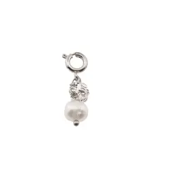 Breloc Perla de cultura si sfera cu Zirconiu, 6-7mm
