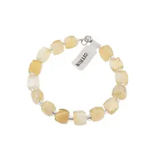 Bratara din cristale naturale Citrin cuburi fatetate, 8-9mm