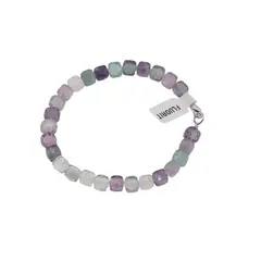 Bratara din cristale naturale Fluorit cuburi fatetate, 6mm
