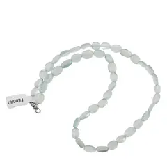 Colier cristale naturale Fluorit verde oval neregulat, 8-11mm