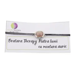 Bratara Therapy Piatra lunii patrat cu montura aurie