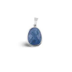 Pandantiv Lapis Lazuli oval cu montura argintie, 20mm
