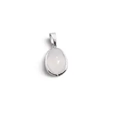Pandantiv Opalit oval cu montura argintie, 20mm