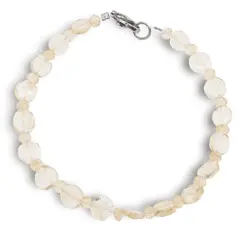 Bratara cristale naturale Citrin banuti 7mm si discuri fatetate 4mm