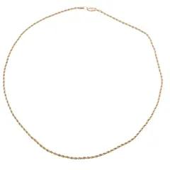 Lant din cupru placat cu aur galben 18k model funie