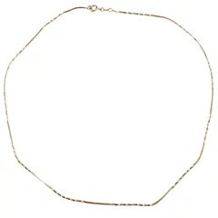 Lant din cupru placat cu aur galben 18k model Snake rasucit