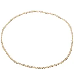 Lant din cupru placat cu aur galben 18k model zale impletite