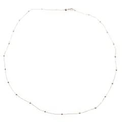 Lant din cupru placat cu aur roz 18k model cu bumbi, 3mm