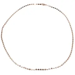 Lant din cupru placat cu aur roz 18k model sfere plate, 3mm