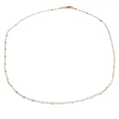 Lant din cupru placat cu aur roz 18k model zale subtiri alungite
