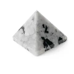 Piramida cristal natural Piatra lunii cu Turmalina A+, 45-50mm