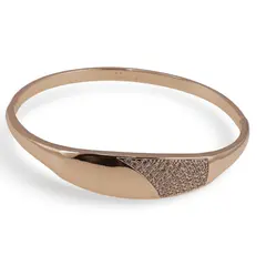 Bratara din cupru placat cu aur roz 18k fixa, clasica cu zirconii