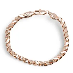 Bratara din cupru placat cu aur roz 18k, model spic clasic