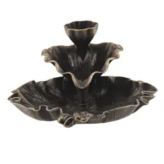 Suport ardere conuri parfumate cascada frunze si broasca - backflow, 13cm x 8,5cm