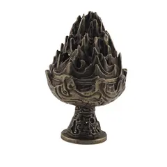 Vas pentru ardere tamaie si ierburi parfumate munte antic, alama - 60mm x 40mm