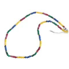 Colier mix agate discuri fatetate cu elemente aurii, 4mm