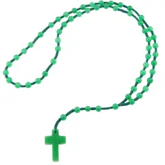 Colier rozariu Agat verde, 6mm