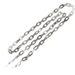 Colier / Snur pentru ochelari model lant din plastic gri, 72cm