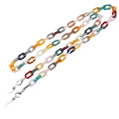 Colier / Snur pentru ochelari model lant din plastic multicolor, 72cm