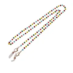Colier / Snur pentru ochelari multicolor sfere fatetate, 58cm