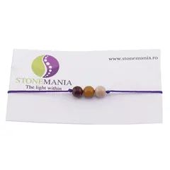 Bratara cu snur Mookait sfere, 6mm