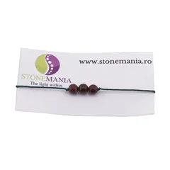 Bratara cu snur Obsidian mahon sfere, 6mm