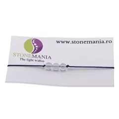 Bratara cu snur Opalit sfere, 6mm