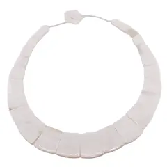 Colier Sidef natural alb, 38cm