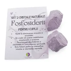 Set 2 cristale naturale Fosfosiderit pentru cuplu