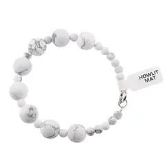 Bratara Howlit mat sfere, 4-10mm