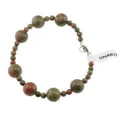 Bratara Unakit sfere, 4-10mm